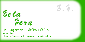bela hera business card